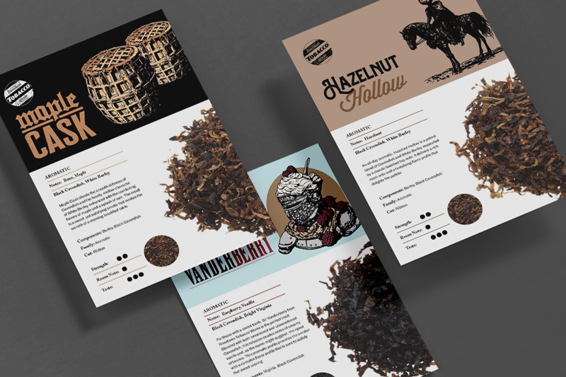 Rivertown Tobacco Works One Pager sell sheets by Hellbeing