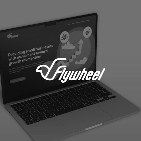 View visual identity, web design and supporting creative work for The Flywheel Firm.
